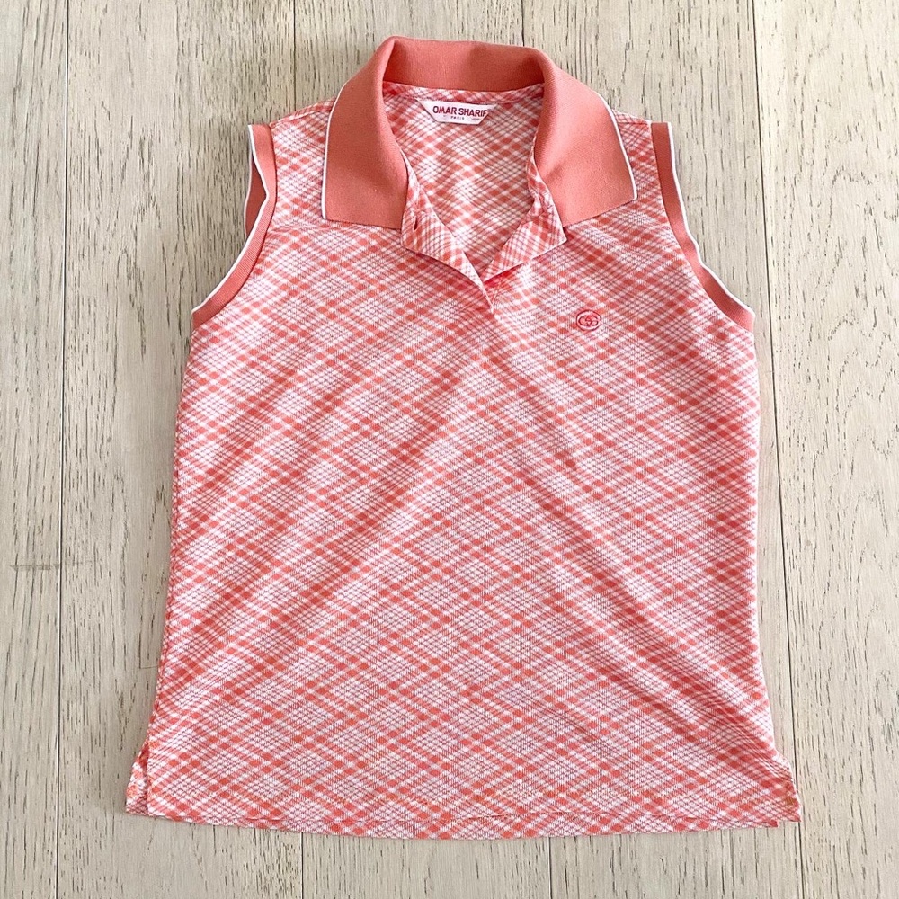 Vintage Omar Sharif Paris sleeveless polo top